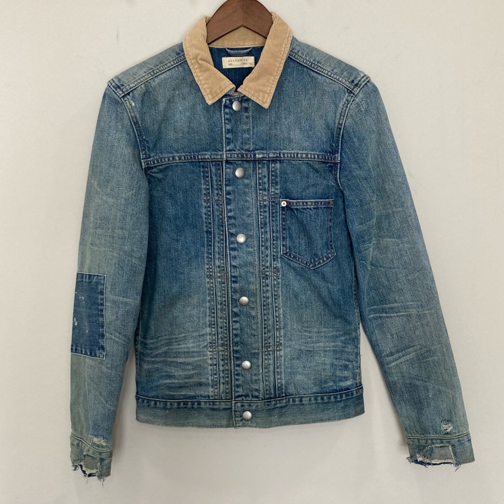 All Saints Daruma light indigo denim jacket